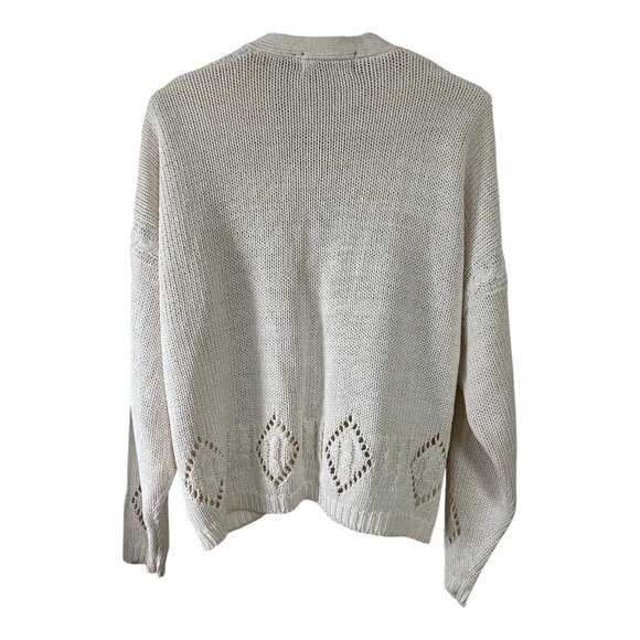 Outback Red Women’s Cream Knit Cardigan Sweater – Made in Hong Kong – Size M - Picture 2 of 5